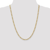 14K 24 inch 4.2mm Semi-Solid Figaro with Lobster Clasp Chain