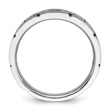 IBGoodman 14k Two-tone Men's Polished Satin and Grooved 3-Stone 1/4 Carat AA Quality Diamond Ring - B6-41C516AC-6554