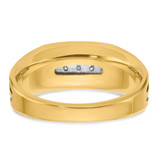 IBGoodman 14k Two-tone Men's Polished Satin and Grooved 5-Stone Ring Mounting - B6-DF271E50-8727