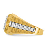 IBGoodman 14k Two-tone Men's Polished Satin and Textured Cluster Ring Mounting - B5-49B01A1E-6800