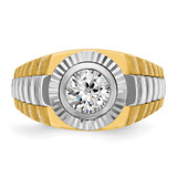 IBGoodman 14k Two-tone Men's Polished Satin and Textured Ring Mounting - B5-DA120909-5510