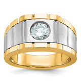 IBGoodman 14k Two-tone Polished and Satin Men's Ring Mounting - B6-928742F0-4658
