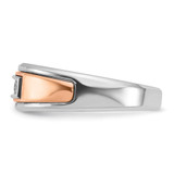 IBGoodman 14k White and Rose Gold Men's Polished 5-Stone Ring Mounting