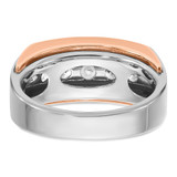 IBGoodman 14k White and Rose Gold Men's Polished and Cut-Out 5-Stone 1 Carat AA Quality Diamond Ring