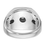 IBGoodman 14k White and Rose Gold with Black Rhodium Men's Polished and Satin 1/3 Carat AA Quality Diamond Ring