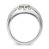 IBGoodman 14k White Gold 1 1/2 carat Lab Grown Diamond VS/SI+ G+ Complete Men's Ring