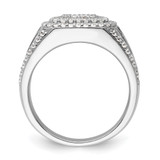 IBGoodman 14k White Gold 1 1/8 carat Lab Grown Diamond VS/SI+ G+ Side Design Men's Ring