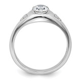 IBGoodman 14k White Gold 1 carat Lab Grown Diamond VS/SI+ G+ Oval Complete Men's Ring - B2-996E395B-2945