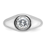 IBGoodman 14k White Gold 1 carat Lab Grown Diamond VS/SI+ G+ Round Complete Men's Ring