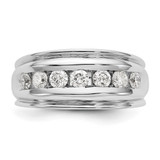 IBGoodman 14k White Gold 1 carat Lab Grown Diamond VS/SI+ G+ Seven Stone Complete Men's Ring