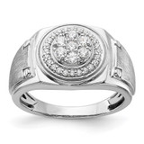 IBGoodman 14k White Gold 1/2 carat Lab Grown Diamond VS/SI+ G+ Complete Men's Ring - RM-0F093276-2601