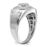 IBGoodman 14k White Gold 1/2 carat Lab Grown Diamond VS/SI+ G+ Complete Men's Ring - RM-0F093276-2601