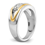 IBGoodman 14k White Gold 1/2 carat Lab Grown Diamond VS/SI+ G+ Five Stone Complete Men's Ring