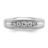 IBGoodman 14k White Gold 1/3 carat Lab Grown Diamond VS/SI+ G+ Five Stone Complete Men's Ring - RM-6116AEB4-6232