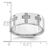 IBGoodman 14k White Gold 1/5 carat Lab Grown Diamond VS/SI+ G+ Complete Cross Men's Ring