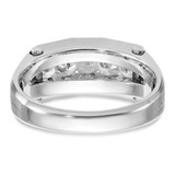 IBGoodman 14k White Gold Five Stone Polished and Satin Men's Ring Mounting