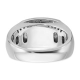 IBGoodman 14k White Gold Men's Polished and Cut-Out Rectangle Ring Mounting