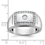 IBGoodman 14k White Gold Men's Polished and Cut-Out Ring Mounting