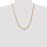 14K 24 inch 4mm Flat Figaro with Lobster Clasp Chain