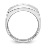 IBGoodman 14k White Gold Men's Polished and Satin 5-Stone 1 Carat AA Quality Diamond Ring - B6-F1848BBC-3373