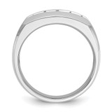 IBGoodman 14k White Gold Men's Polished and Satin 5-Stone 1/2 Carat AA Quality Diamond Ring - B6-E8BEA1D6-2726