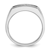 IBGoodman 14k White Gold Men's Polished and Satin Gemstone Ring Mounting - B5-A6B144AC-9174