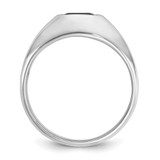 IBGoodman 14k White Gold Men's Polished and Satin Gemstone Ring Mounting - B5-ADFD3787-5024