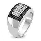 IBGoodman 14k White Gold Men's Polished Rectangular Cluster Ring Mounting