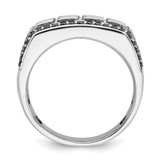 IBGoodman 14k White Gold Men's Polished Satin and Cobblestone Textured Ring Mounting - B5-FE9C3BE8-1966