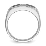 IBGoodman 14k White Gold Men's Polished Satin and Grooved Ring Mounting - B5-F1F20294-2653