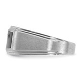 IBGoodman 14k White Gold Men's Polished Satin and Grooved Ring Mounting - B5-F1F20294-2653