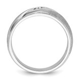 IBGoodman 14k White Gold Polished and Satin Men's Ring Mounting - B0-8A4BFA43-8261