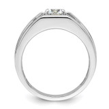 IBGoodman 14k White Gold Satin and Polished Men's Ring Mounting