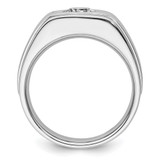 IBGoodman 14k White Gold with Black Rhodium Satin Men's Ring Mounting