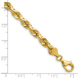 14K 24 inch 5.5mm Diamond-cut Rope with Fancy Lobster Clasp Chain