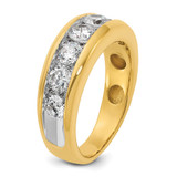 IBGoodman 14k with White Rhodium Men's Polished 1 1/5 Carat AA Quality Diamond Ring