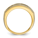 IBGoodman 14k with White Rhodium Men's Polished and Milgrain 1 Carat AA Quality Diamond Ring - B6-64D3B868-8469