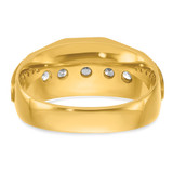 IBGoodman 14k with White Rhodium Men's Polished and Satin 5-Stone 1 Carat AA Quality Diamond Ring