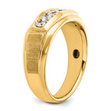 IBGoodman 14k with White Rhodium Men's Polished and Satin 5-Stone 1/2 Carat AA Quality Diamond Ring - B6-C4C24846-7893