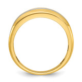 IBGoodman 14k with White Rhodium Men's Polished Two-Row 3/4 Carat AA Quality Diamond Ring