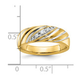 IBGoodman 14k with White Rhodium Polished and Grooved Men's Ring Mounting