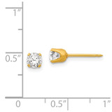Inverness 14k 4.25mm CZ Post Earrings