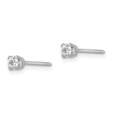 Inverness 18k White 3mm CZ Earrings