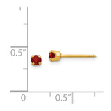 Inverness 24k Plated July Red Crystal Birthstone Earrings