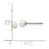 Inverness Titanium 4mm Glass Pearl Post Earrings