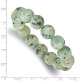 Kiwi Jasper 12mm Beaded Stretch Bracelet