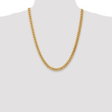 14K 24 inch 7.3mm Semi-Solid Miami Cuban with Lobster Clasp Chain