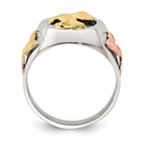 Landstrom's Mt. Rushmore Black Hills Sterling Silver 12K Gold Accents Antiqued Eagle Ring - QB-5684D6A5-1294
