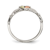 Landstrom's Mt. Rushmore Black Hills Sterling Silver 12K Gold Accents Claddagh Ring - QB-8BE66809-4007