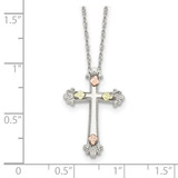 Landstrom's Mt. Rushmore Black Hills Sterling Silver 12K Gold Accents Cross 18 inch Spring Ring Clasp Necklace - QB-6E966B98-9293